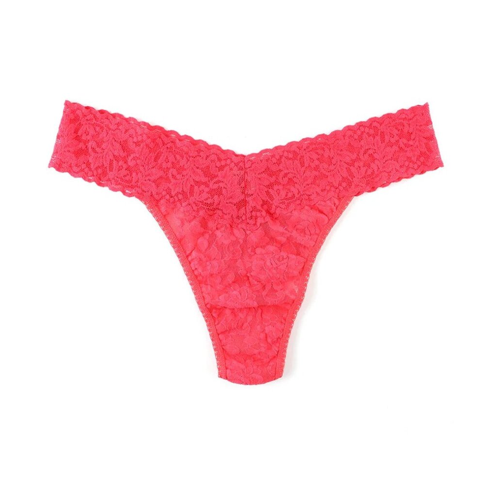 Hanky Panky Signature Daily Lace Original Rise Thong - Solar Energy Red